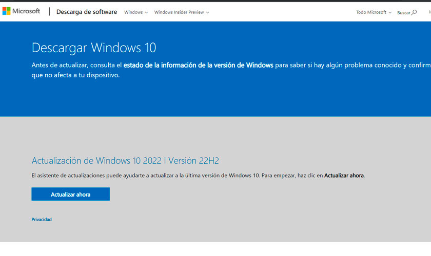 Cómo actualizar gratis a Windows 10